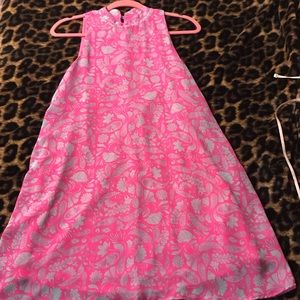 EUC Everly Pink/Blue-Gray Mini Dress| Sz. S Barbie